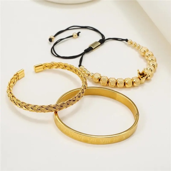 3Pcs Stainless Steel Luxury Bracelet Set - Picture 3 of 9